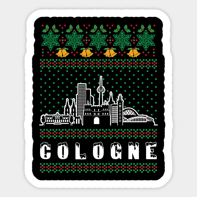 Cologne Germany Ugly Christmas Sticker by travel2xplanet